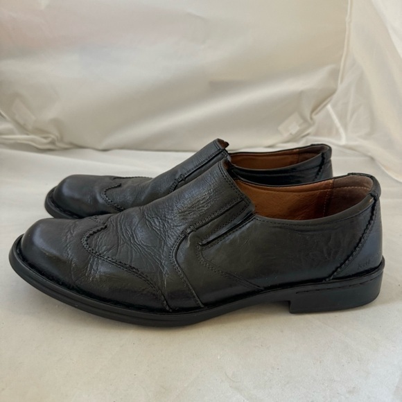 Josef Seibel Douglas Black Leather Men’s Dress Slip-on Loafers - Picture 6 of 11